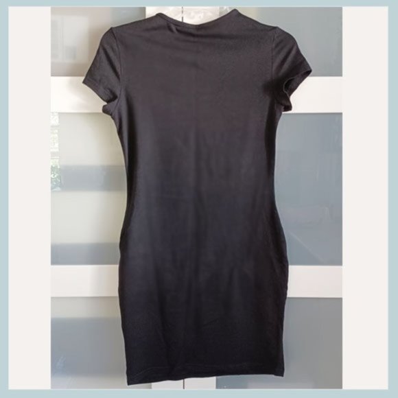 SHEIN Black Butterfly T Shirt Dress, Rhinestone Butterfly Dress - Picture 3 of 5